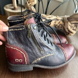 Bed Stu Bonnie II boot size 7.5 women’s blue red